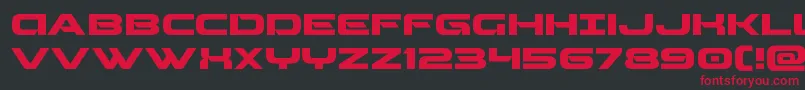 Fonte Beamweaponexpand – fontes vermelhas em um fundo preto