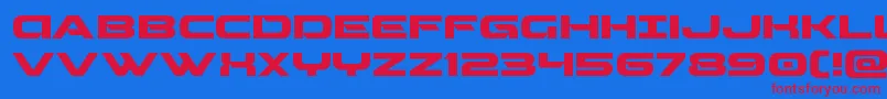 Beamweaponexpand Font – Red Fonts on Blue Background