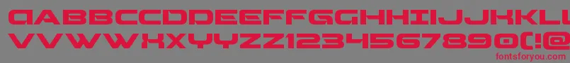 Beamweaponexpand-Schriftart – Rote Schriften auf grauem Hintergrund