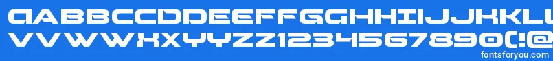 Beamweaponexpand Font – White Fonts on Blue Background