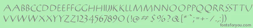 Mantikwa Font – Gray Fonts on Green Background