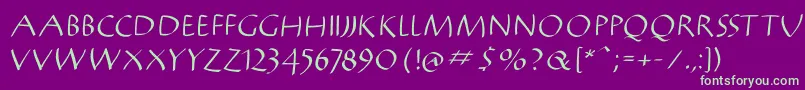 Mantikwa Font – Green Fonts on Purple Background