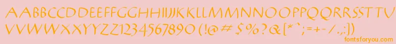 Mantikwa Font – Orange Fonts on Pink Background