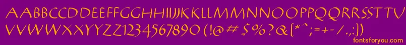 Mantikwa Font – Orange Fonts on Purple Background