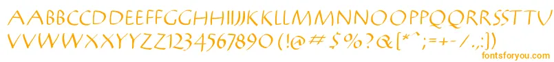 Mantikwa Font – Orange Fonts on White Background