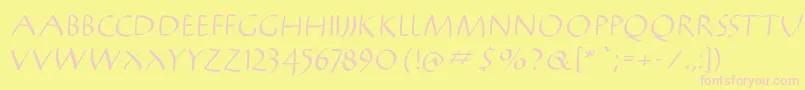 Mantikwa Font – Pink Fonts on Yellow Background