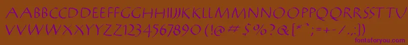 Mantikwa Font – Purple Fonts on Brown Background