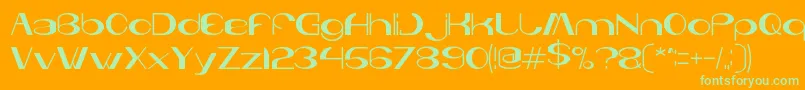 YouAndMeAndEveryoneElse-fontti – vihreät fontit oranssilla taustalla