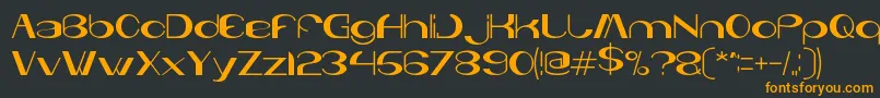 Шрифт YouAndMeAndEveryoneElse – оранжевые шрифты на чёрном фоне