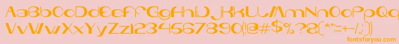 YouAndMeAndEveryoneElse Font – Orange Fonts on Pink Background