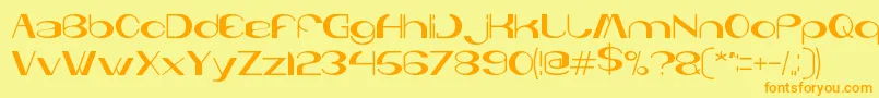 YouAndMeAndEveryoneElse Font – Orange Fonts on Yellow Background