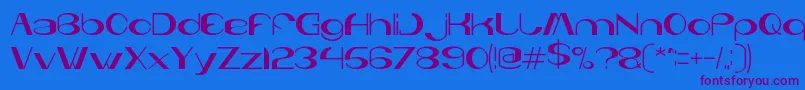 YouAndMeAndEveryoneElse Font – Purple Fonts on Blue Background