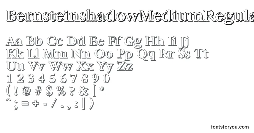BernsteinshadowMediumRegular Font – alphabet, numbers, special characters