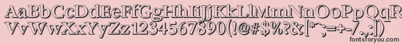 BernsteinshadowMediumRegular Font – Black Fonts on Pink Background