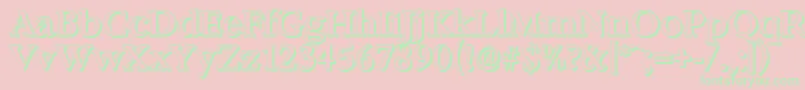 BernsteinshadowMediumRegular Font – Green Fonts on Pink Background