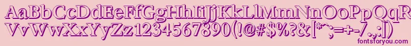 BernsteinshadowMediumRegular Font – Purple Fonts on Pink Background