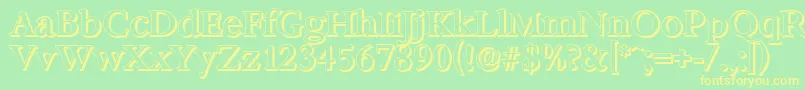 BernsteinshadowMediumRegular Font – Yellow Fonts on Green Background