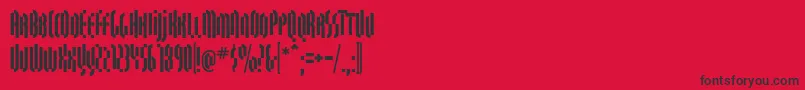 QuasariallBold Font – Black Fonts on Red Background