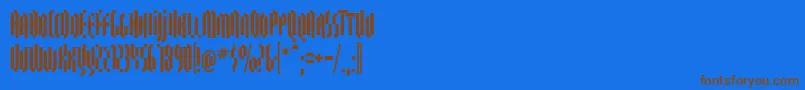 QuasariallBold Font – Brown Fonts on Blue Background