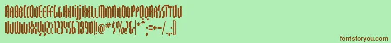 QuasariallBold Font – Brown Fonts on Green Background