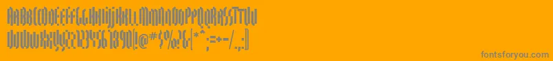 QuasariallBold Font – Gray Fonts on Orange Background