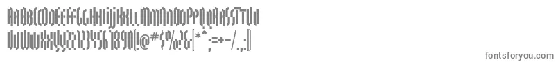 フォントQuasariallBold – 白い背景に灰色の文字