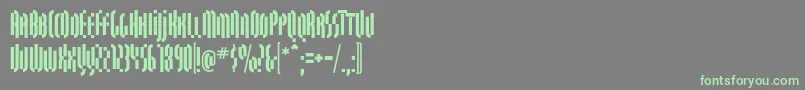 QuasariallBold Font – Green Fonts on Gray Background