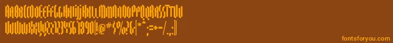 QuasariallBold Font – Orange Fonts on Brown Background
