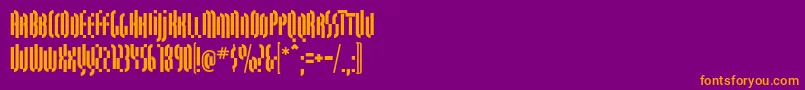 QuasariallBold Font – Orange Fonts on Purple Background