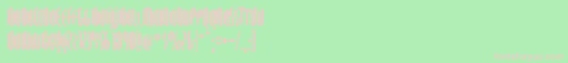 フォントQuasariallBold – 緑の背景にピンクのフォント