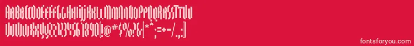 QuasariallBold Font – Pink Fonts on Red Background