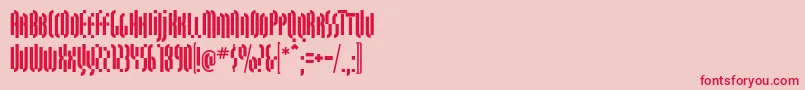 QuasariallBold-Schriftart – Rote Schriften auf rosa Hintergrund