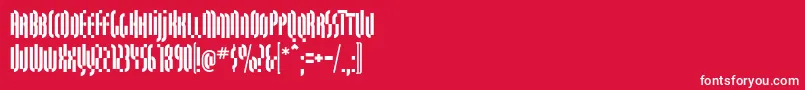 QuasariallBold Font – White Fonts on Red Background