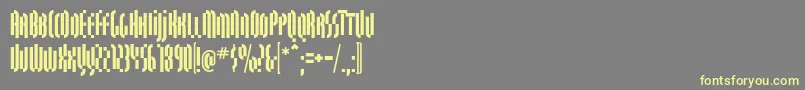 QuasariallBold Font – Yellow Fonts on Gray Background