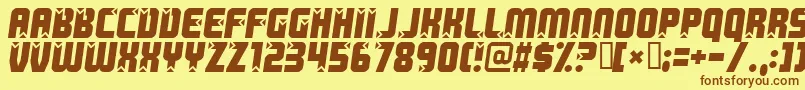 Killer Font – Brown Fonts on Yellow Background