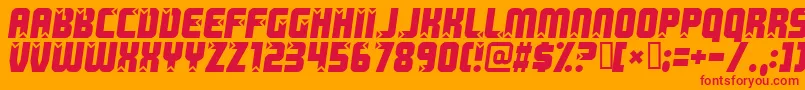 Killer Font – Red Fonts on Orange Background