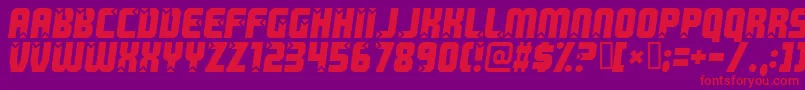 Killer Font – Red Fonts on Purple Background
