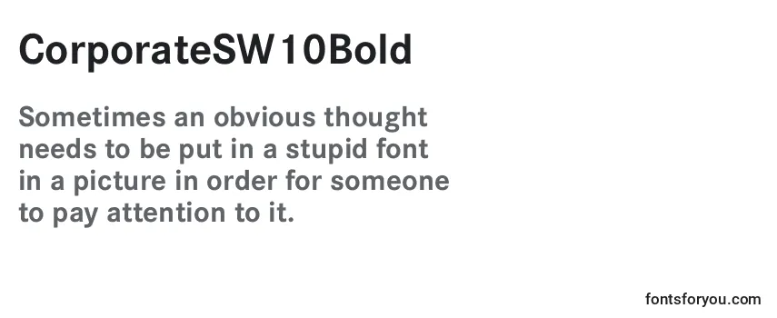 Шрифт CorporateSW10Bold