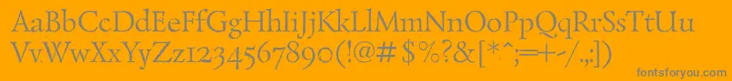 Lazurantiqdisplayc Font – Gray Fonts on Orange Background