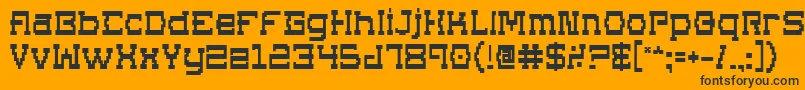 Supgob Font – Black Fonts on Orange Background