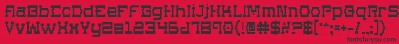 Supgob-Schriftart – Schwarze Schriften auf rotem Hintergrund