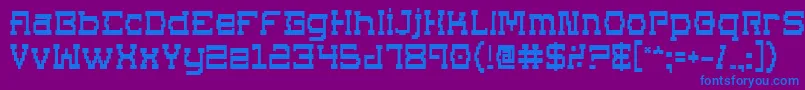Supgob Font – Blue Fonts on Purple Background