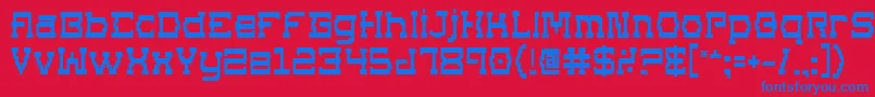 Supgob Font – Blue Fonts on Red Background