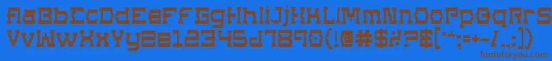 Supgob Font – Brown Fonts on Blue Background