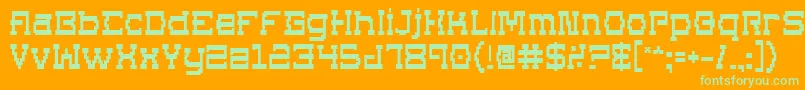Supgob Font – Green Fonts on Orange Background