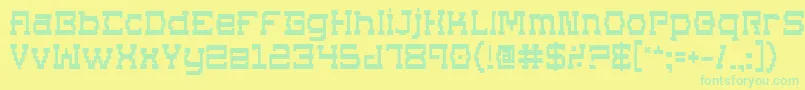 Supgob Font – Green Fonts on Yellow Background