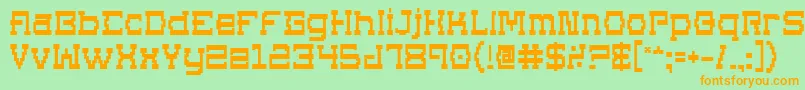 Supgob Font – Orange Fonts on Green Background