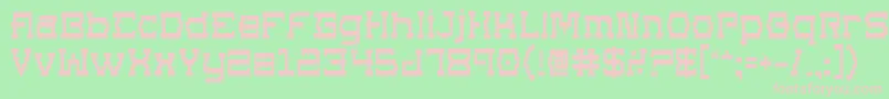 Supgob Font – Pink Fonts on Green Background