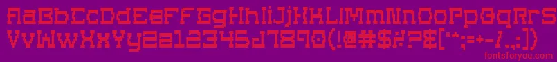 フォントSupgob – 紫の背景に赤い文字