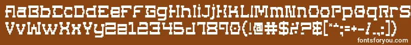 Supgob Font – White Fonts on Brown Background